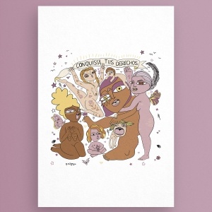 Conquista tus derechos – Póster Feminista